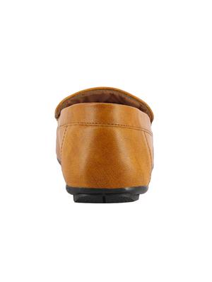 tan synthetic slip on loafers - 15822324 - Standard Image - 3