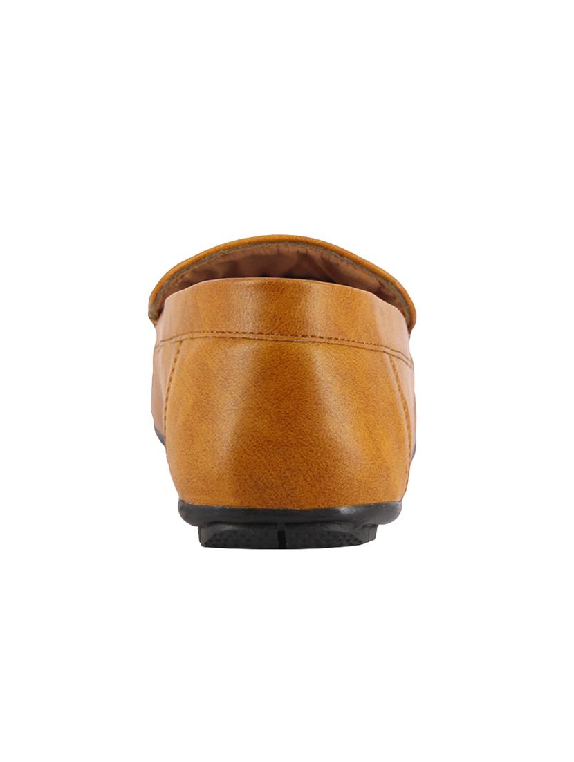 tan synthetic slip on loafers - 15822324 - Zoom Image - 3