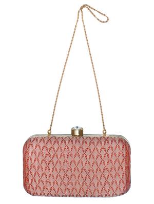 pink cotton polyester blend minaudiere clutch - 15822442 - Standard Image - 5