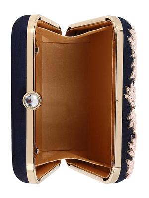blue velvet box clutch - 15822450 - Standard Image - 3