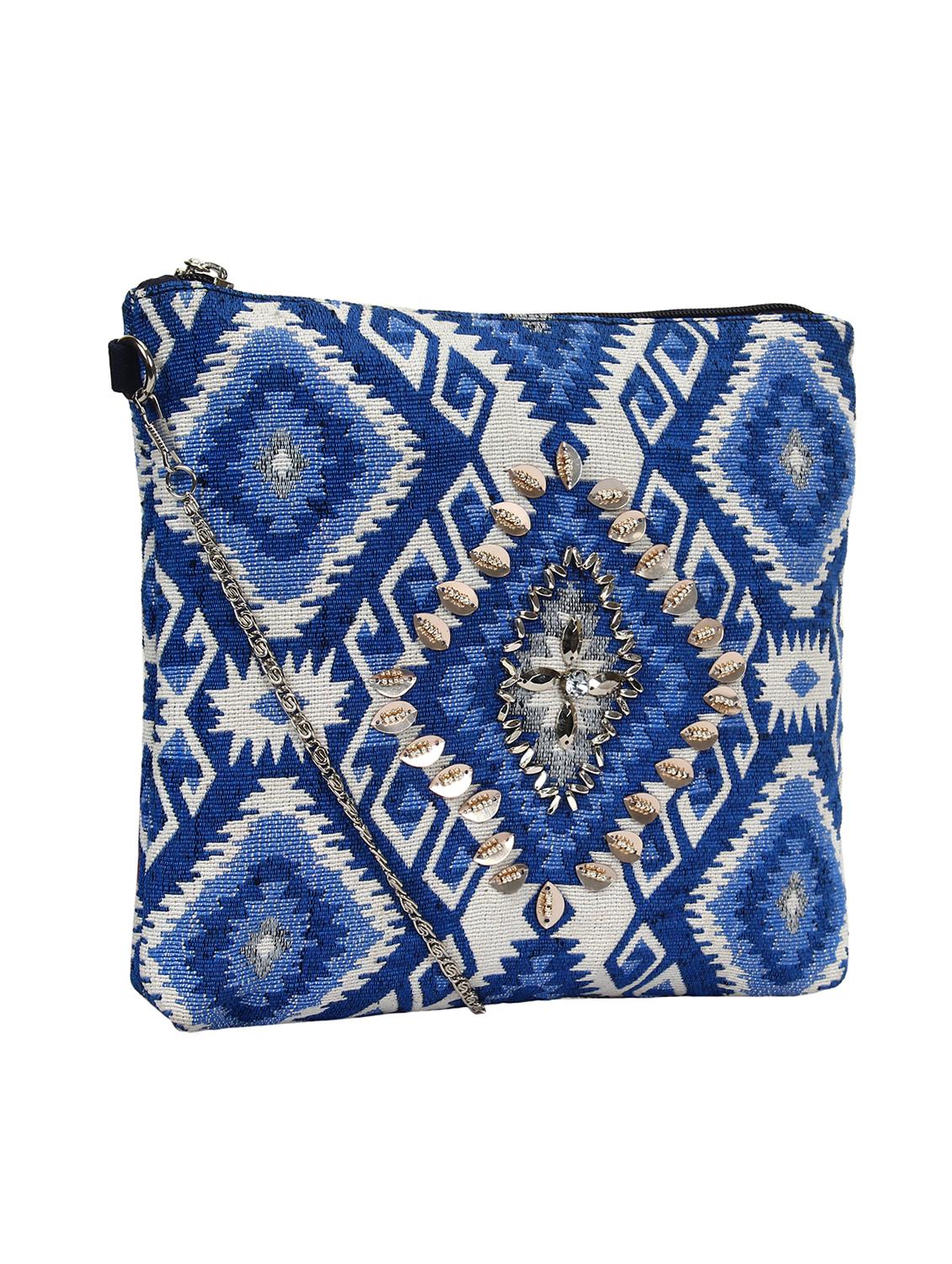 blue canvas regular sling bag - 15822474 - Zoom Image - 4