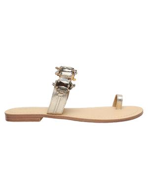 gold one toe sandals - 15822565 - Standard Image - 2