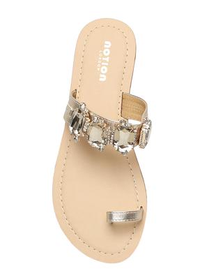 gold one toe sandals - 15822565 - Standard Image - 4