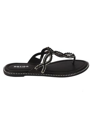 black t- strap sandals - 15822575 - Standard Image - 2