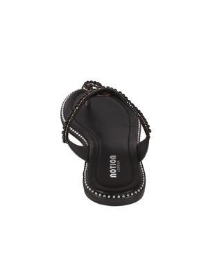 black t- strap sandals - 15822575 - Standard Image - 3
