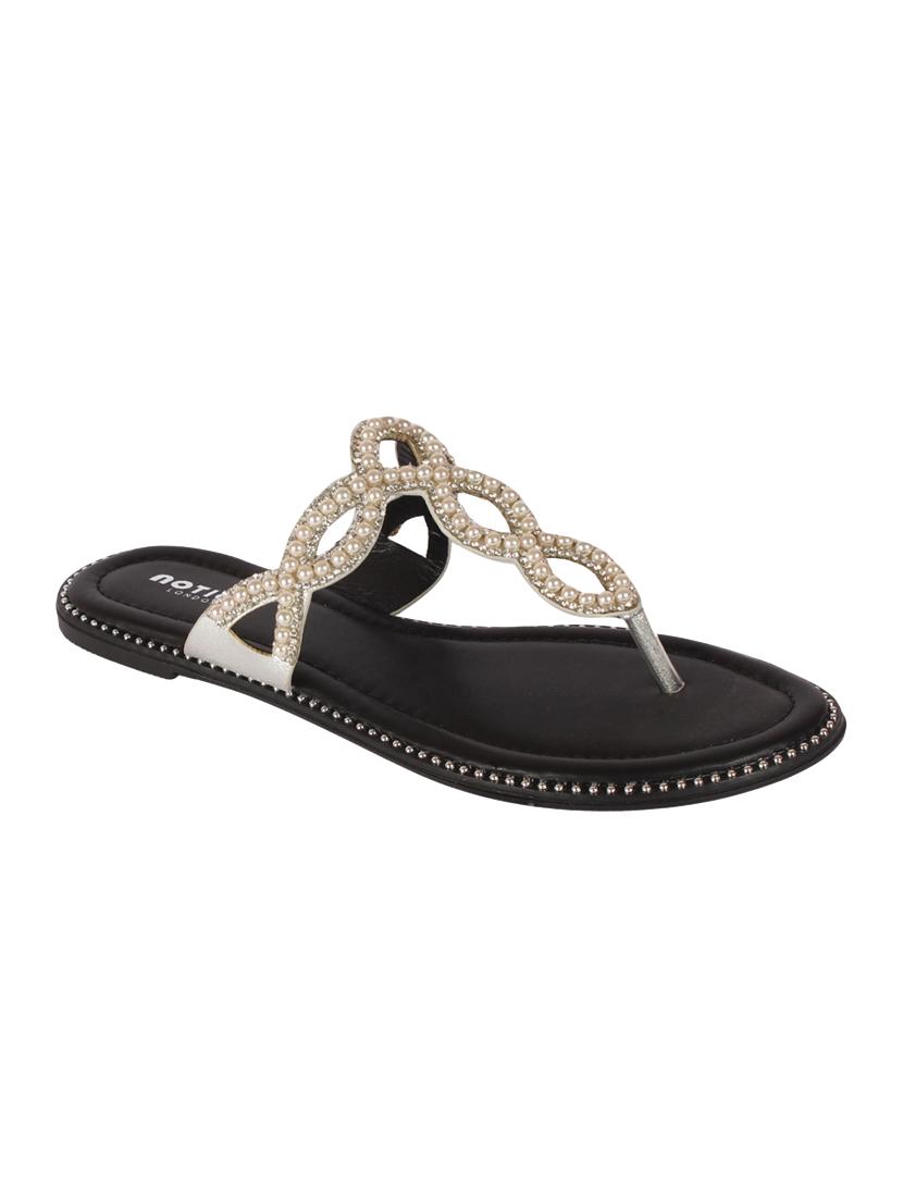 gold t-strap sandals - 15822576 - Zoom Image - 1