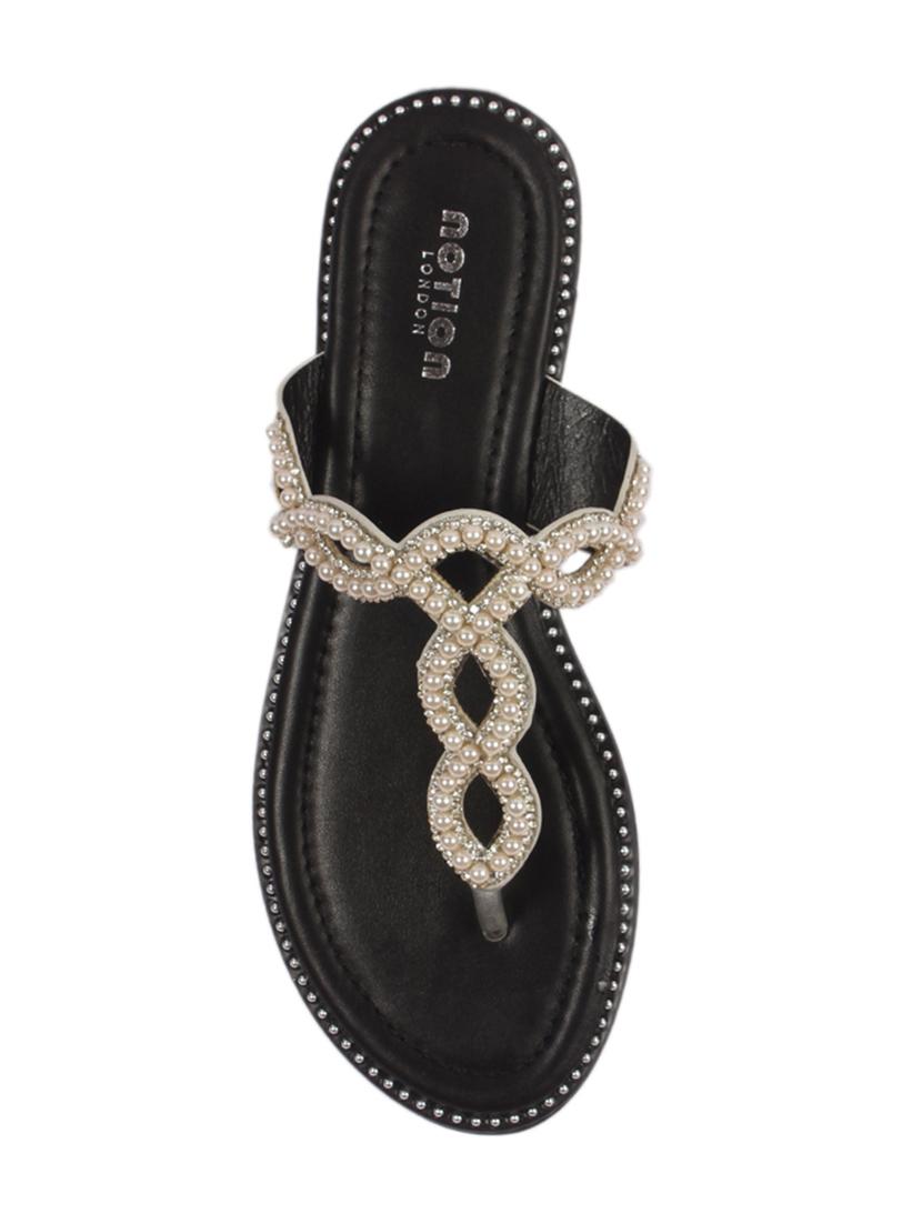 gold t-strap sandals - 15822576 - Zoom Image - 4