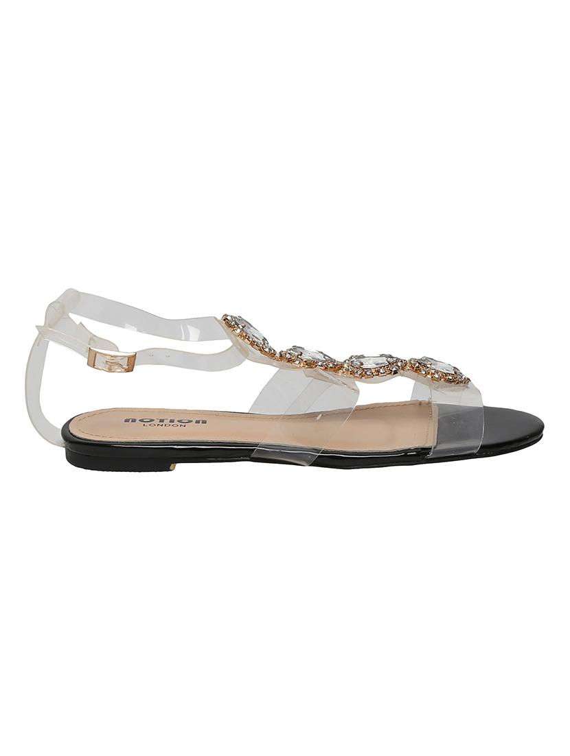 black back strap sandals - 15822579 - Zoom Image - 2