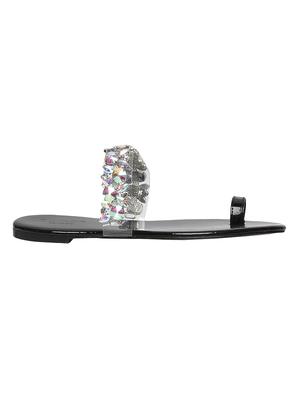 black one toe sandals - 15822581 - Standard Image - 2