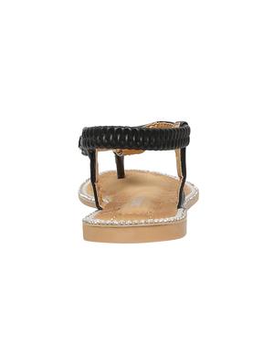 black t-strap sandals - 15822585 - Standard Image - 3