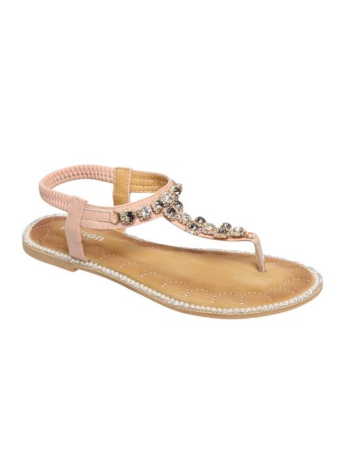 pink t-strap sandals - 15822586 - Standard Image - 1