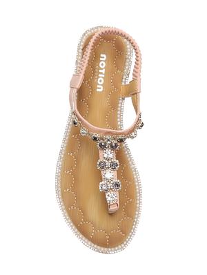 pink t-strap sandals - 15822586 - Standard Image - 4