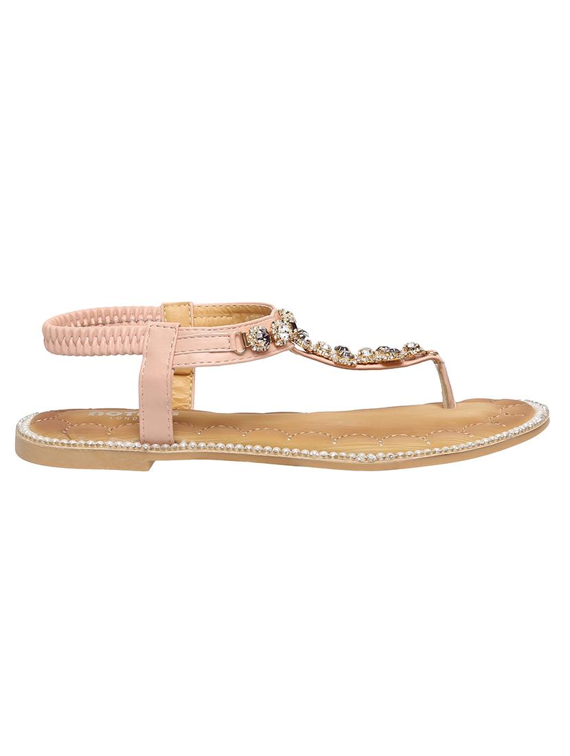 pink t-strap sandals - 15822586 - Zoom Image - 2