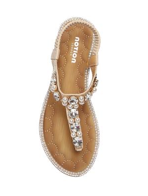 beige t-strap sandals - 15822587 - Standard Image - 4