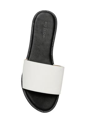 white slip on sandals - 15822601 - Standard Image - 4