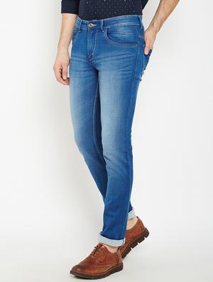 blue cotton washed jeans - 15822746 - Standard Image - 2