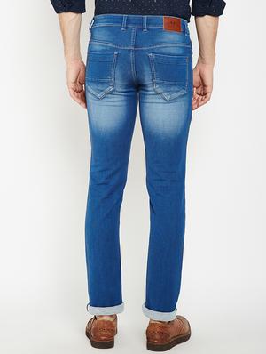 blue cotton washed jeans - 15822746 - Standard Image - 3
