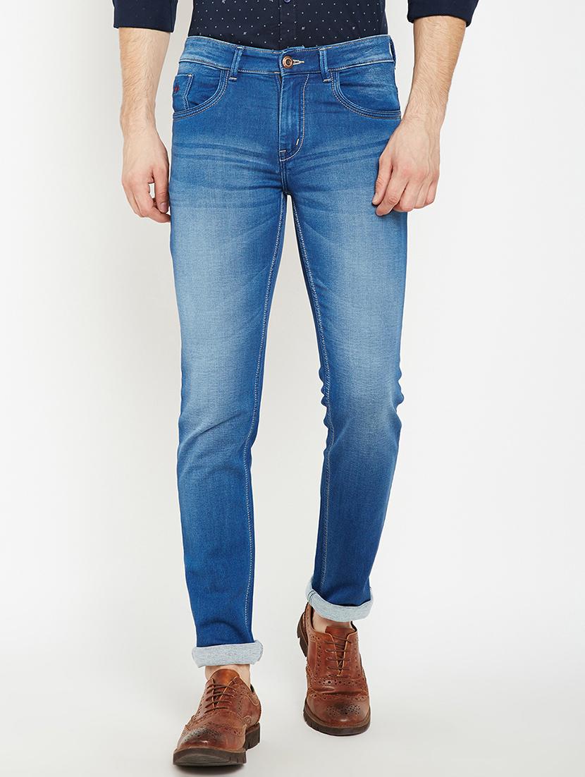blue cotton washed jeans - 15822746 - Zoom Image - 1