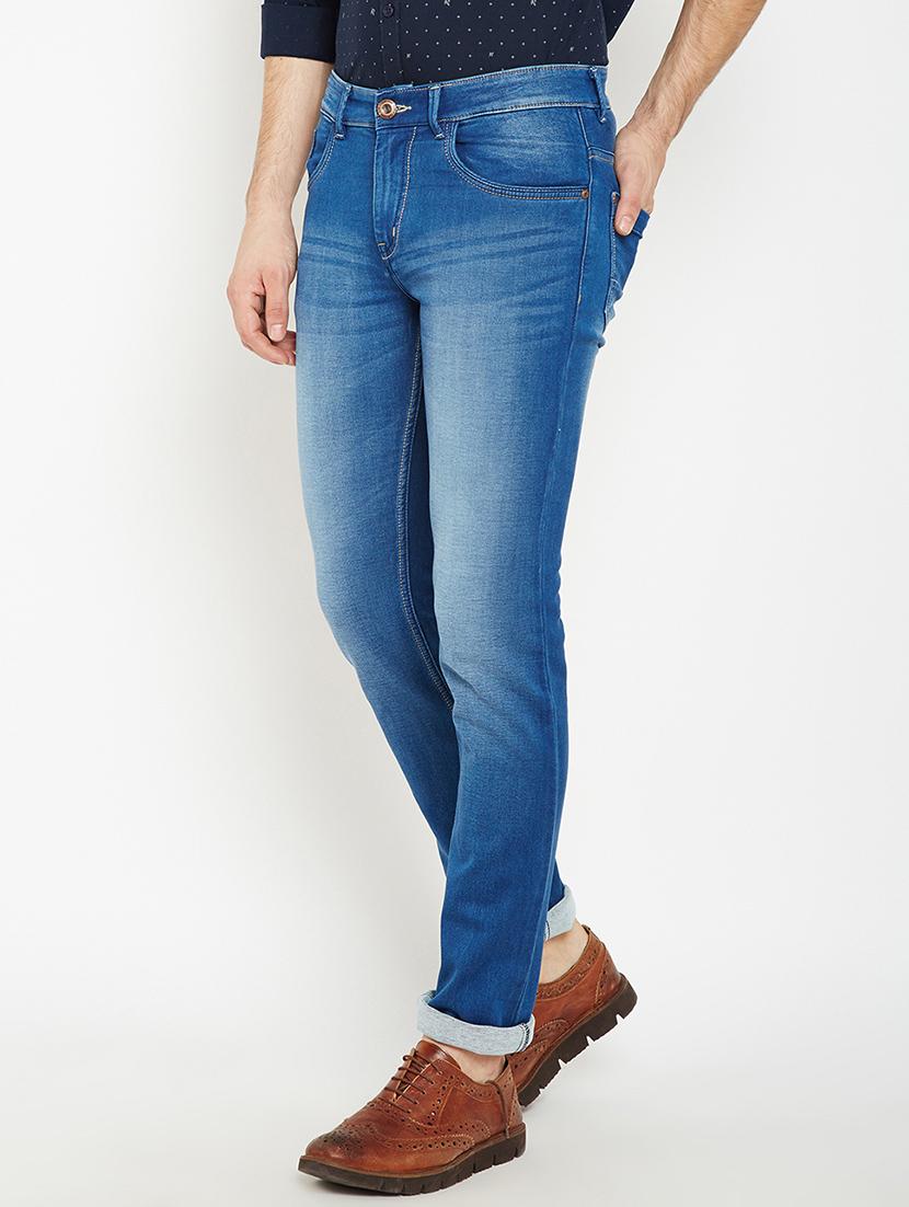 blue cotton washed jeans - 15822746 - Zoom Image - 2