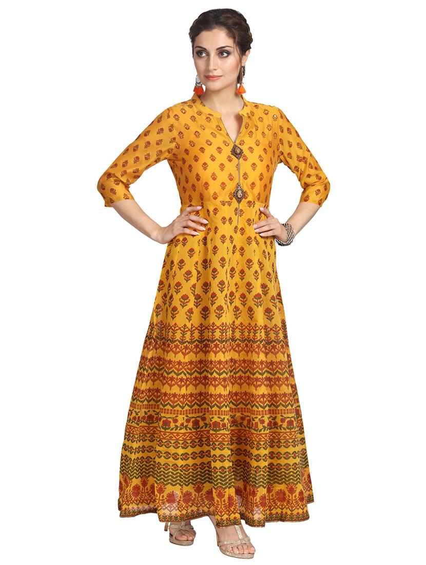 printed anarkali kurta - 15823415 - Zoom Image - 1