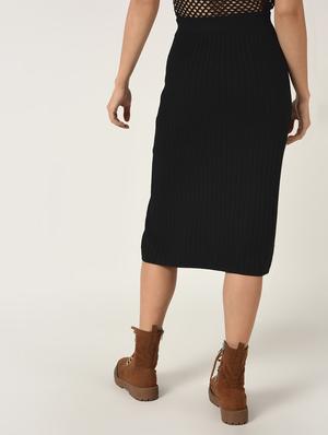 front slit button detail skirt - 15823479 - Standard Image - 4