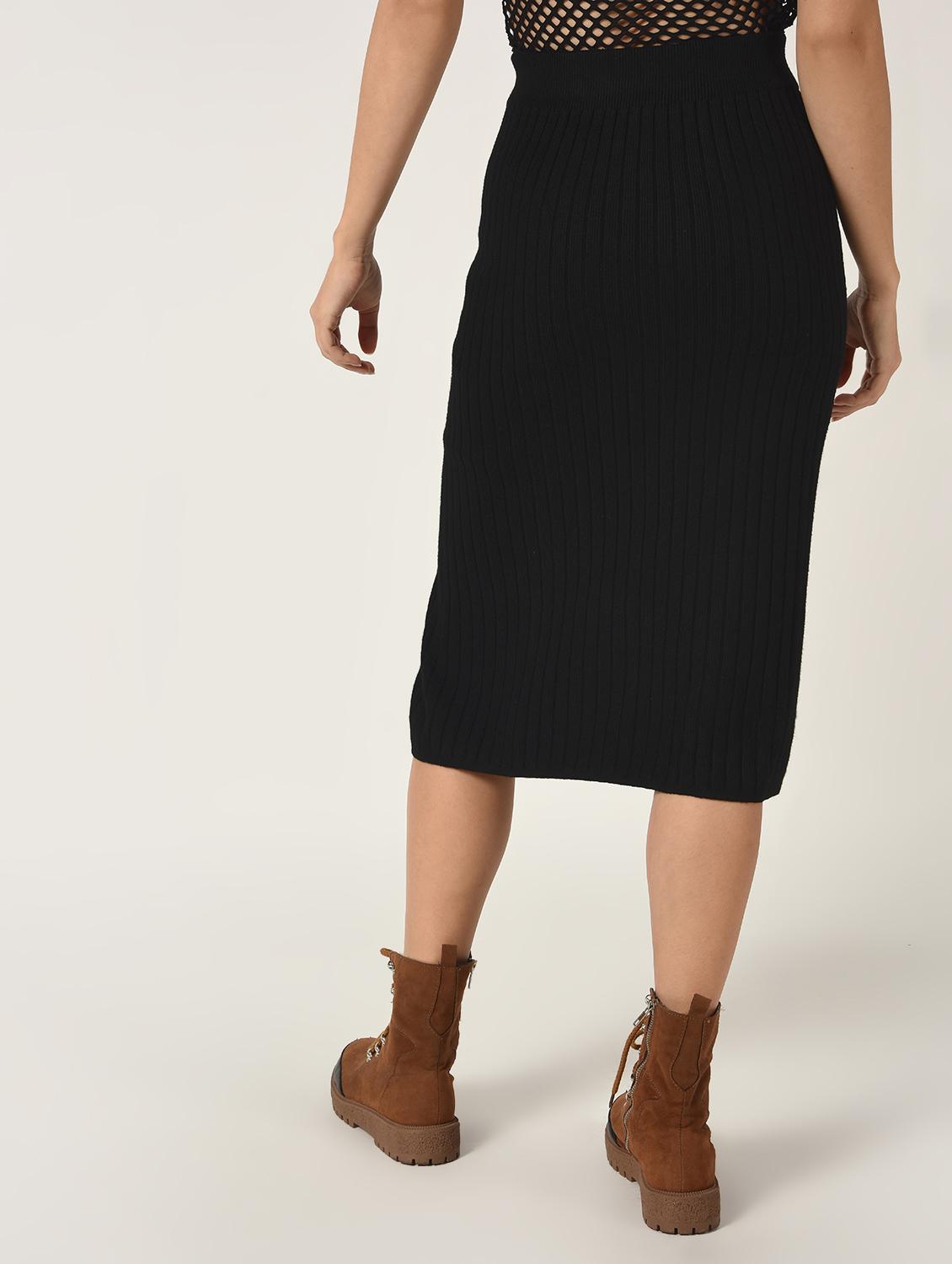 front slit button detail skirt - 15823479 - Zoom Image - 4