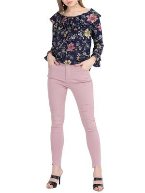ruffle detail floral tie-up top - 15823547 - Standard Image - 4