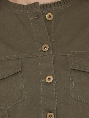 khaki green patch pocket detail shirt - 15824270 - Standard Image - 5