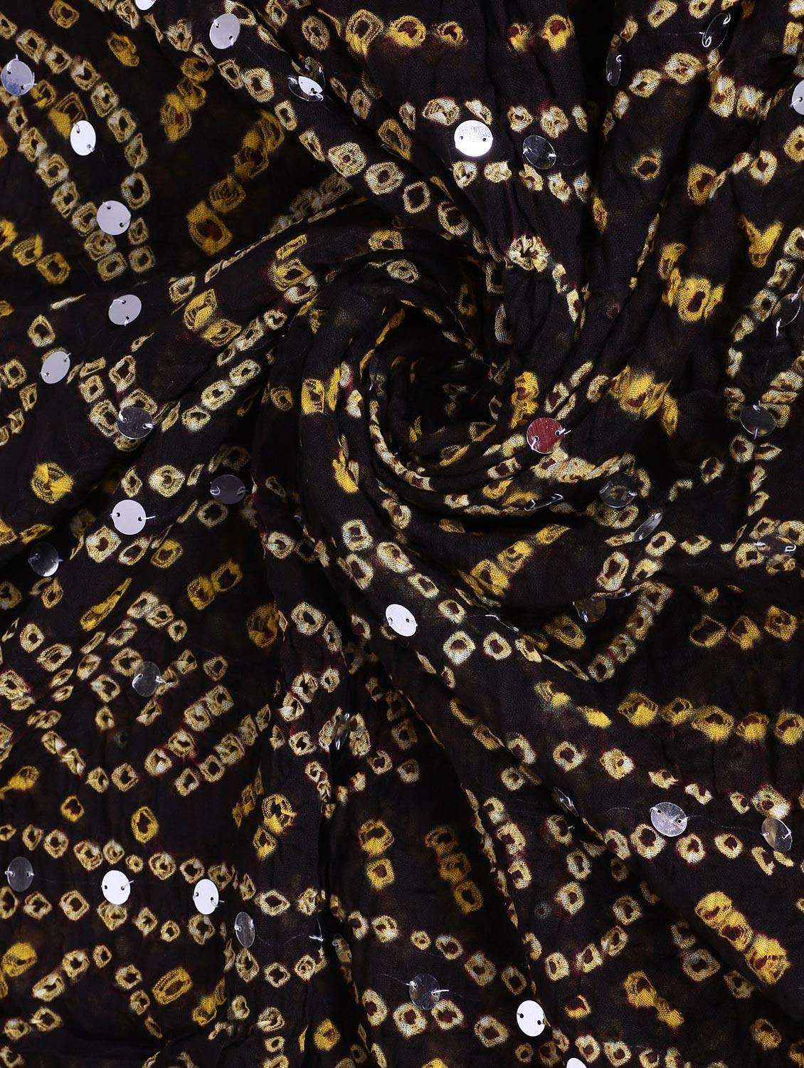 mirror work bandhani dupatta - 15824482 - Zoom Image - 2