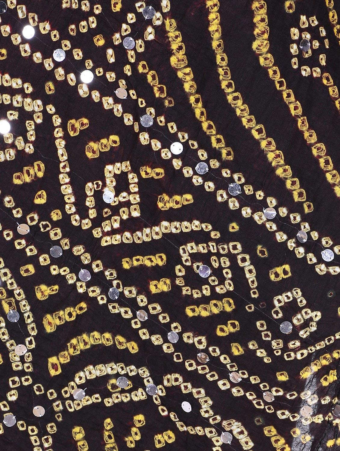 mirror work bandhani dupatta - 15824482 - Zoom Image - 3