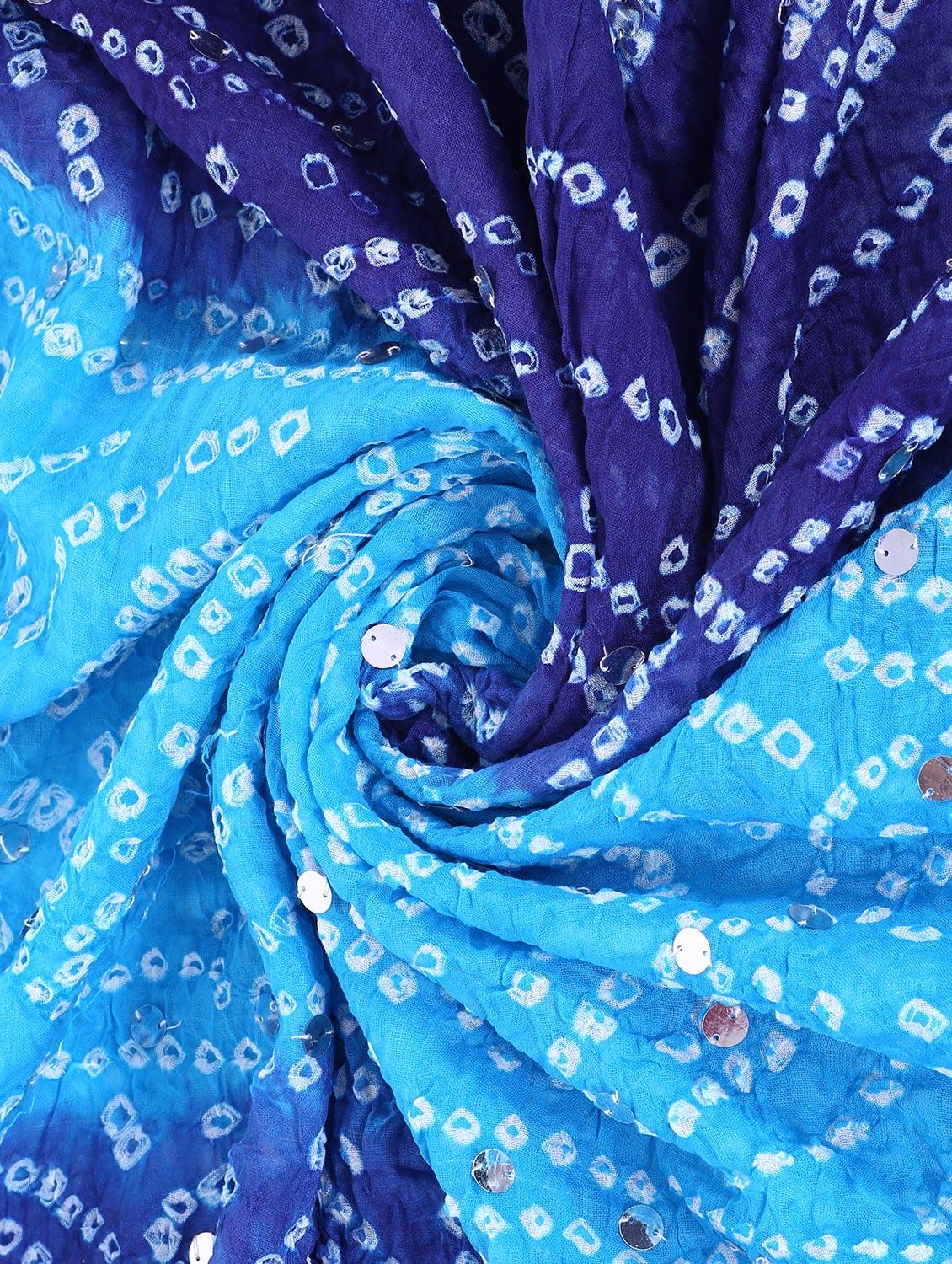 mirror work bandhani dupatta - 15824491 - Zoom Image - 2