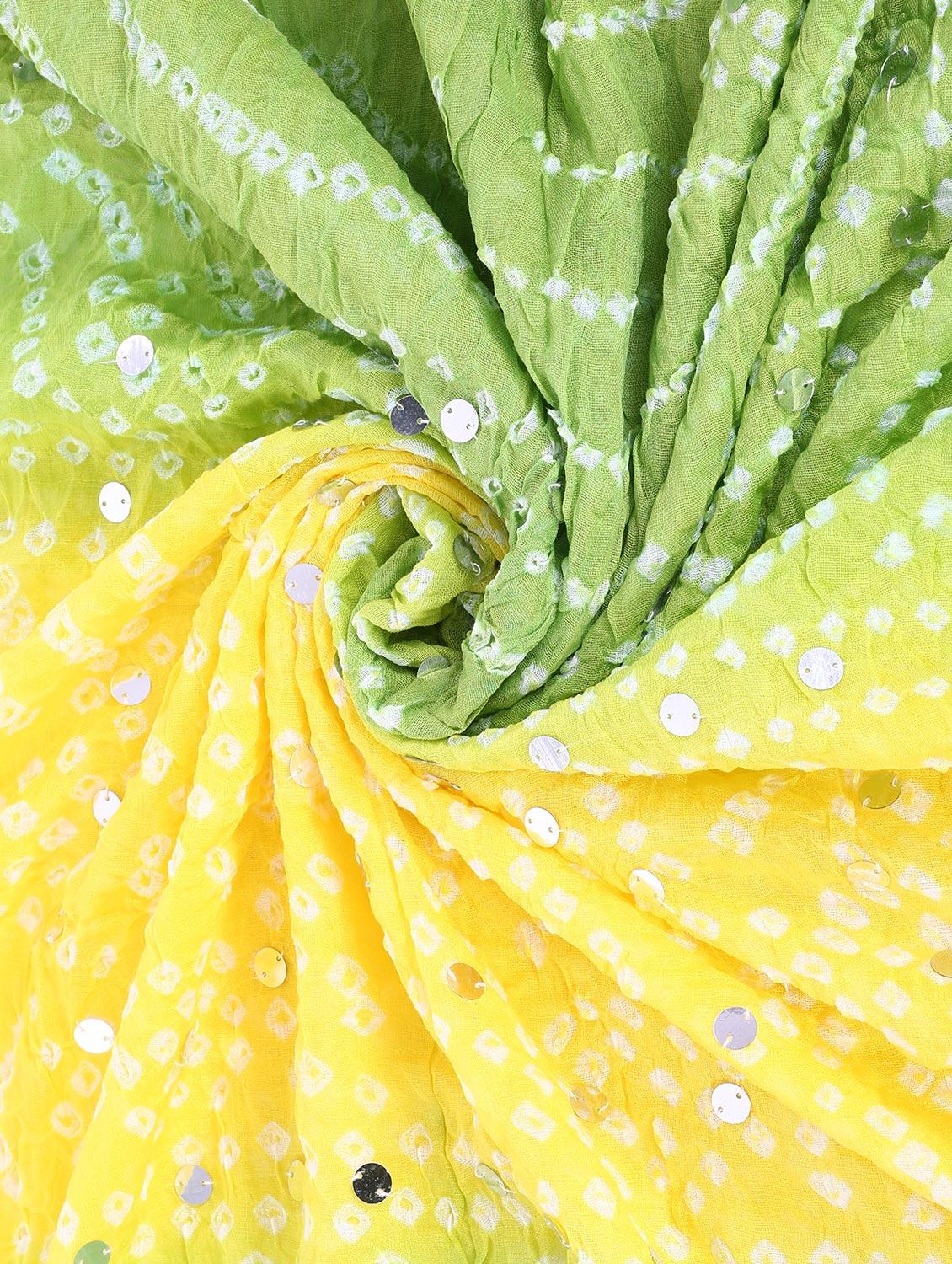 mirror work bandhani dupatta - 15824492 - Zoom Image - 2