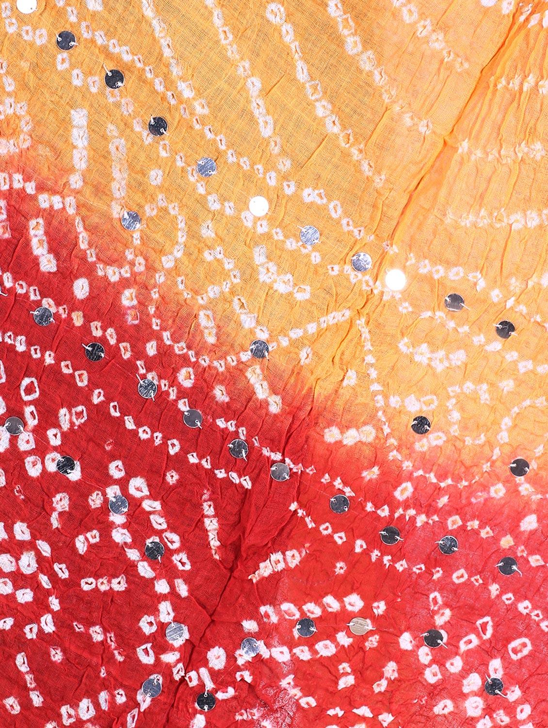 mirror work bandhani dupatta - 15824494 - Zoom Image - 3