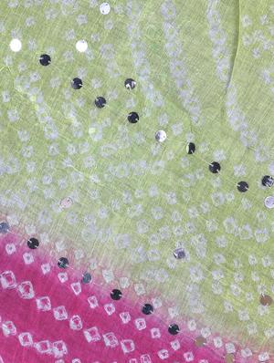mirror work bandhani dupatta - 15824497 - Standard Image - 3