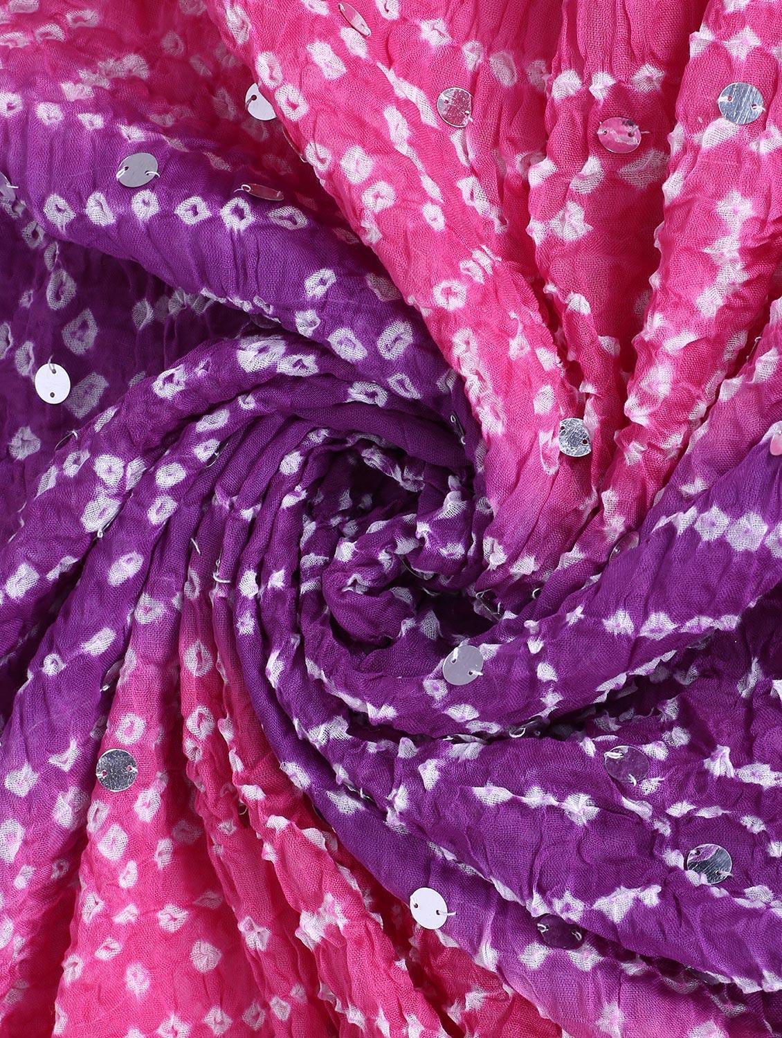 mirror work bandhani dupatta - 15824498 - Zoom Image - 2