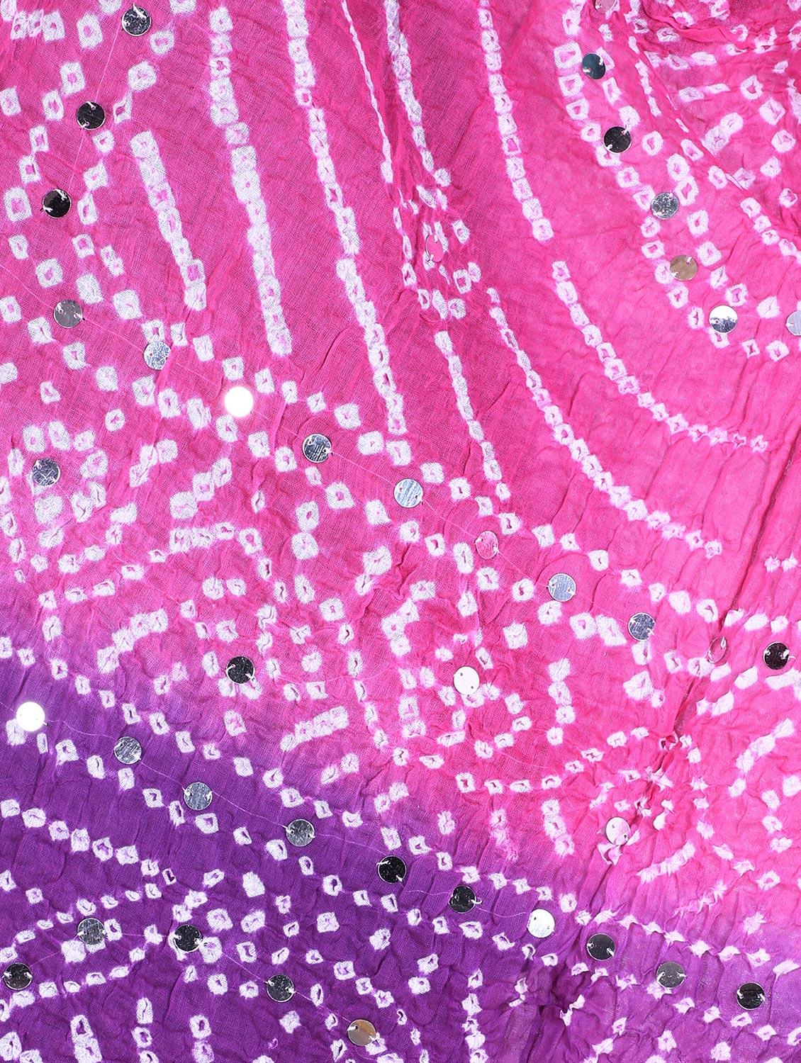 mirror work bandhani dupatta - 15824498 - Zoom Image - 3