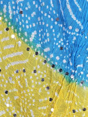 mirror work bandhani dupatta - 15824501 - Standard Image - 3