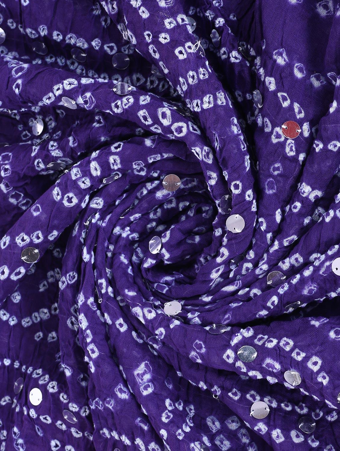 mirror work bandhani dupatta - 15824504 - Zoom Image - 2