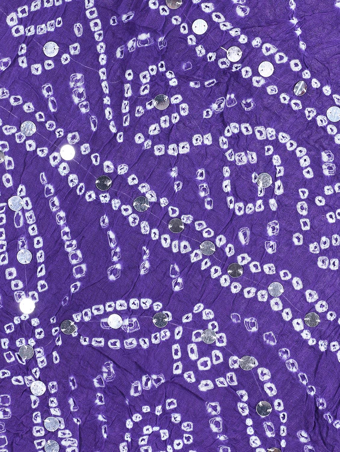mirror work bandhani dupatta - 15824504 - Zoom Image - 3