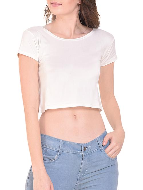 short sleeved crop top - 15824519 - Standard Image - 1
