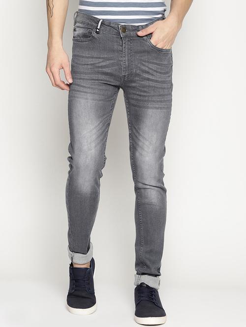 grey denim light washed jeans - 15824719 - Very Small Image - 1
