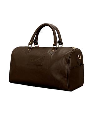 brown leatherette (pu) duffel handbag - 15824884 - Standard Image - 4