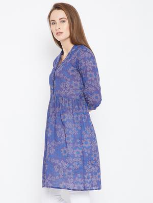 printed a-line kurta - 15824887 - Standard Image - 2