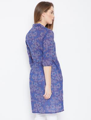 printed a-line kurta - 15824887 - Standard Image - 3