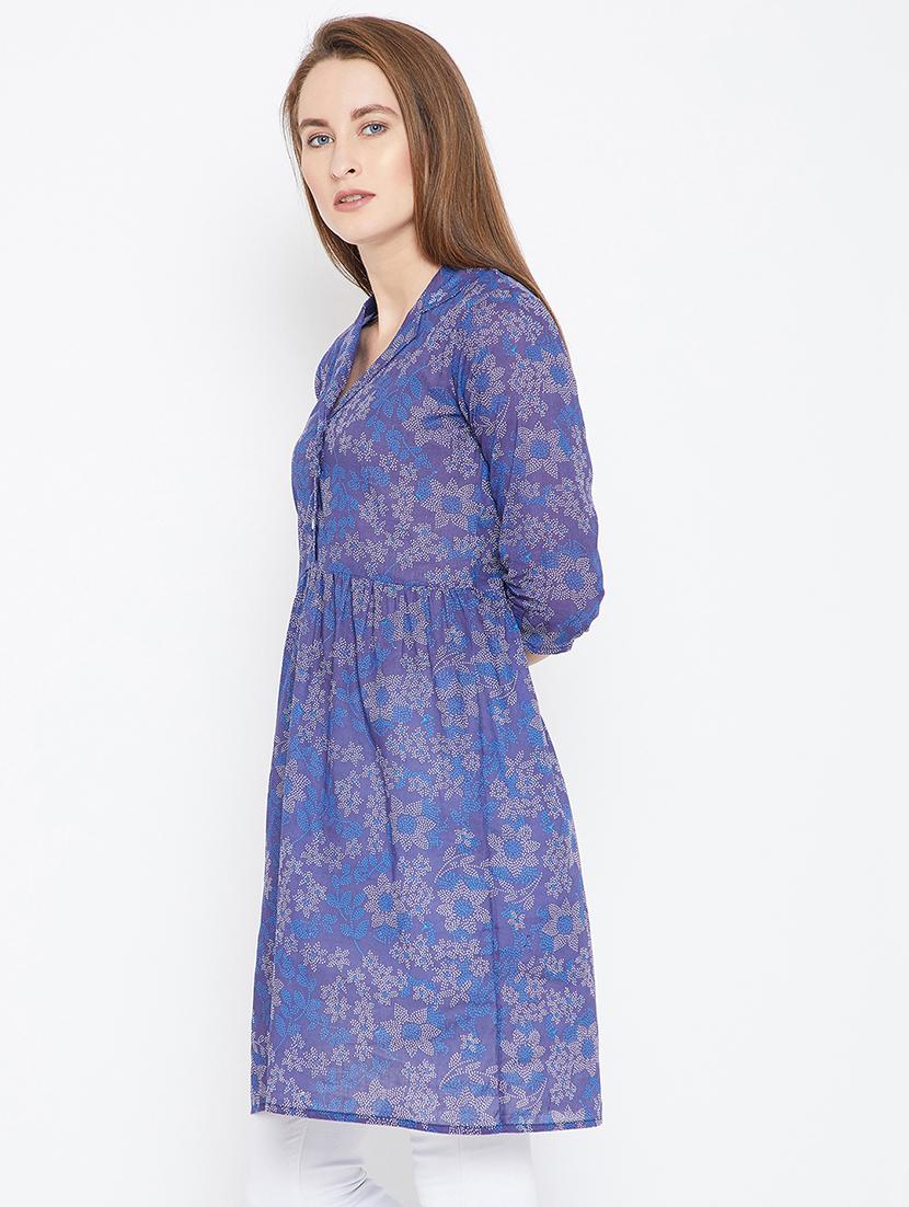 printed a-line kurta - 15824887 - Zoom Image - 2