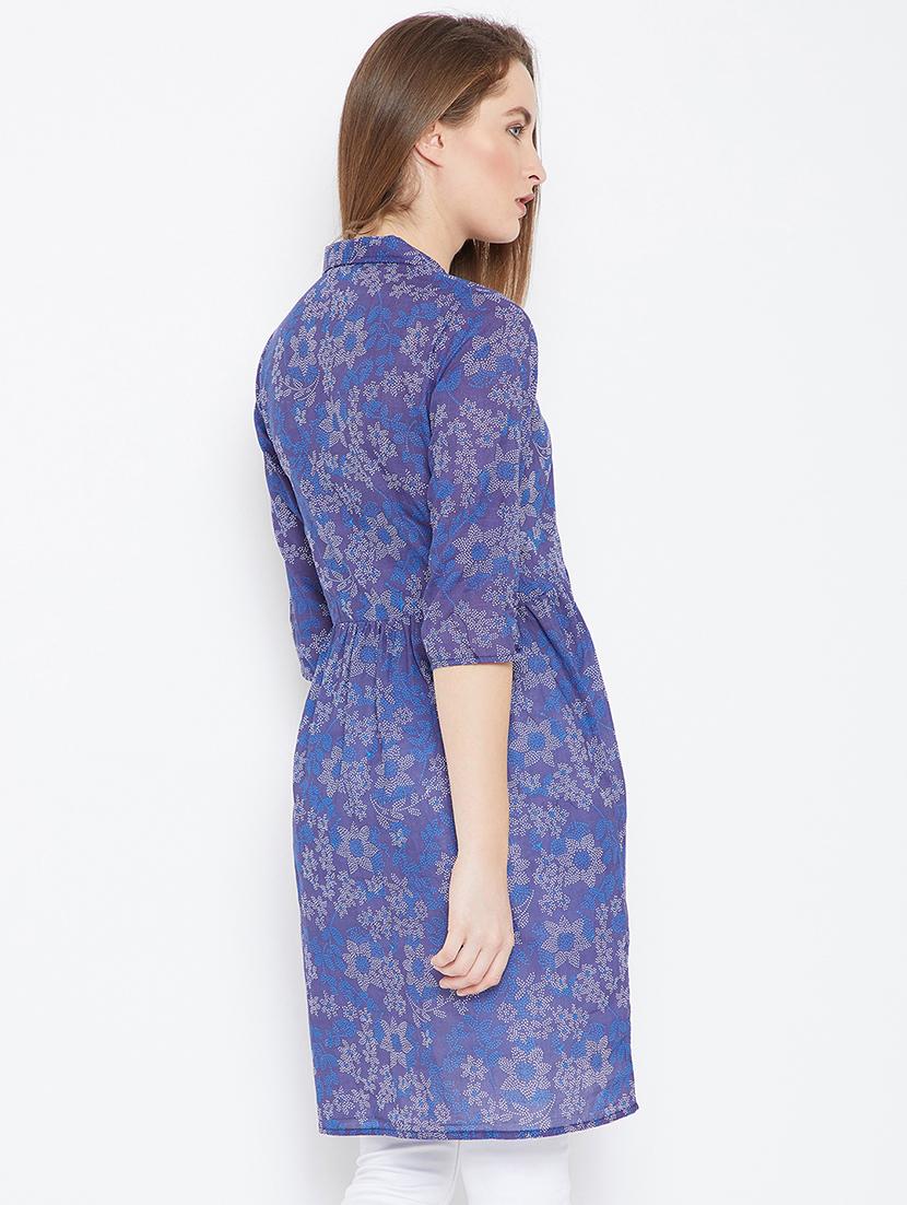 printed a-line kurta - 15824887 - Zoom Image - 3