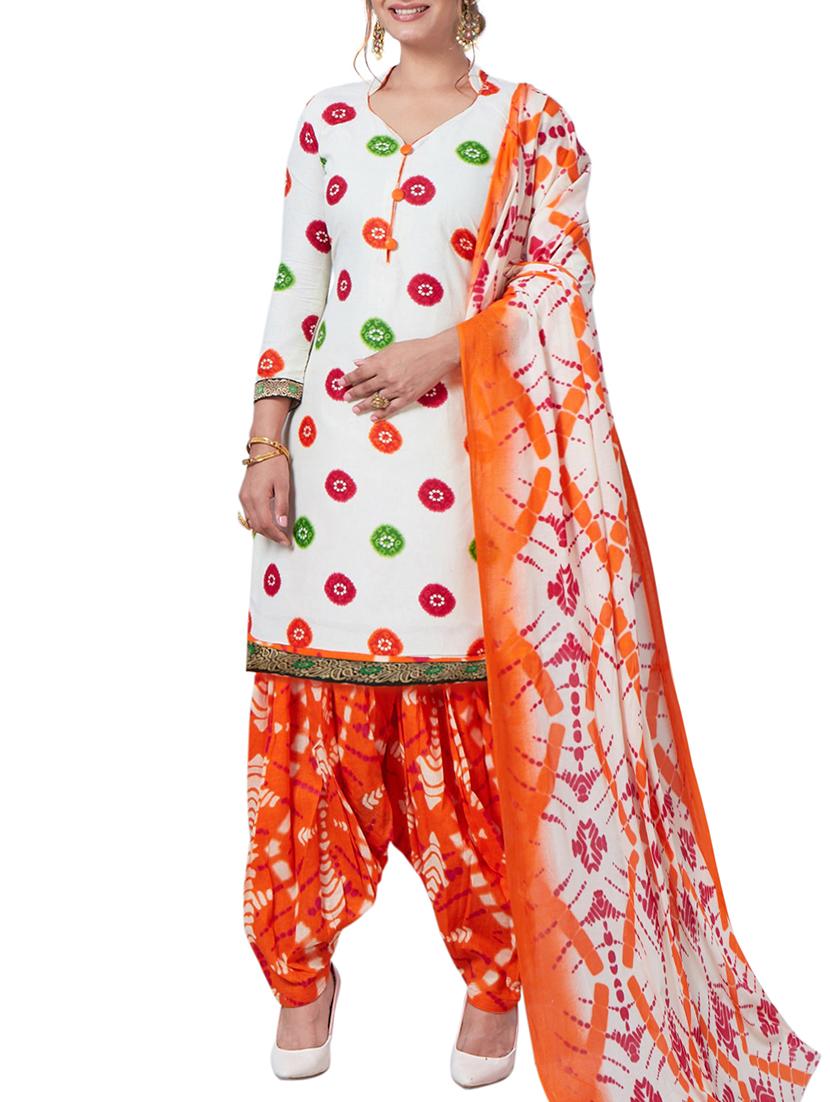 Batik printed unstitched salwar suit - 15824909 - Zoom Image - 1