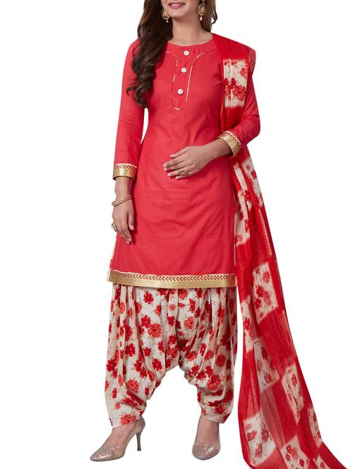 Printed unstitched salwar suit - 15824920 - Standard Image - 1
