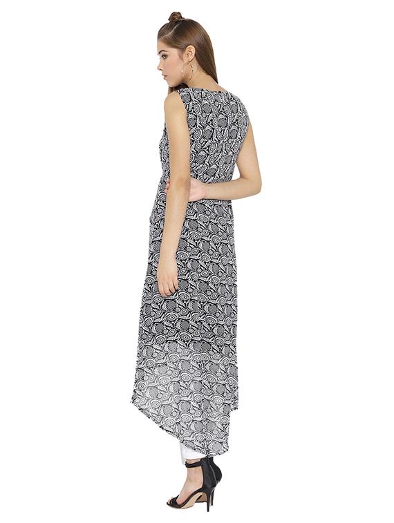 printed high low kurta - 15825145 - Zoom Image - 3