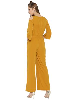 cold shoulder drawstring jumpsuit - 15825149 - Standard Image - 3